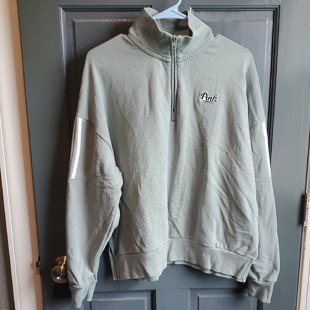 PINK Victoria's Secret Sage Zip-Up Sweater